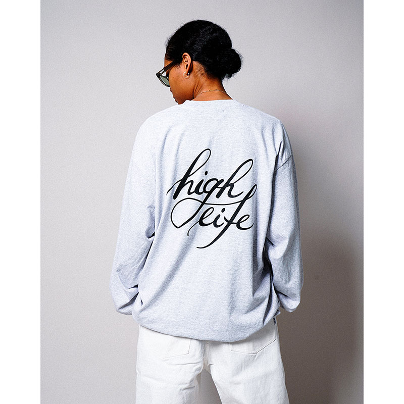 Cursive Garment-Dye L/S Tee