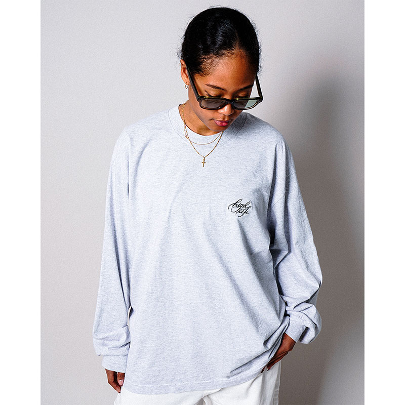 Cursive Garment-Dye L/S Tee