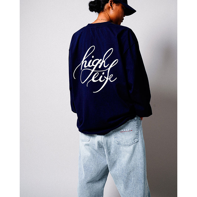 Cursive Garment-Dye L/S Tee