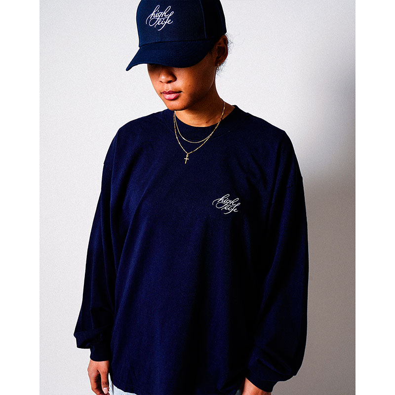 Cursive Garment-Dye L/S Tee