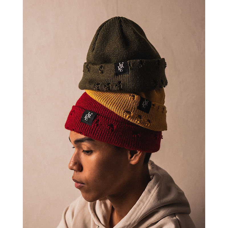 RIPPED KNIT CAP