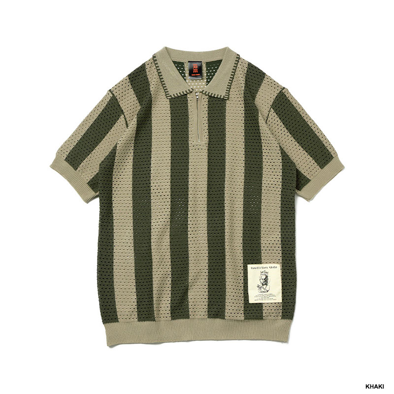 KNIT MESH POLO SHIRT