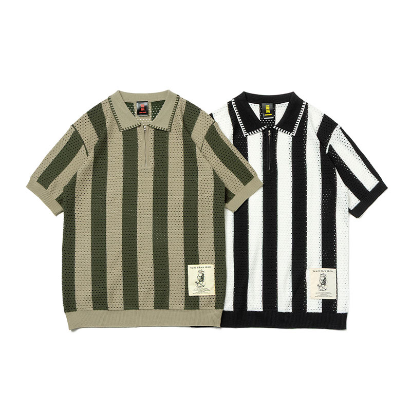KNIT MESH POLO SHIRT
