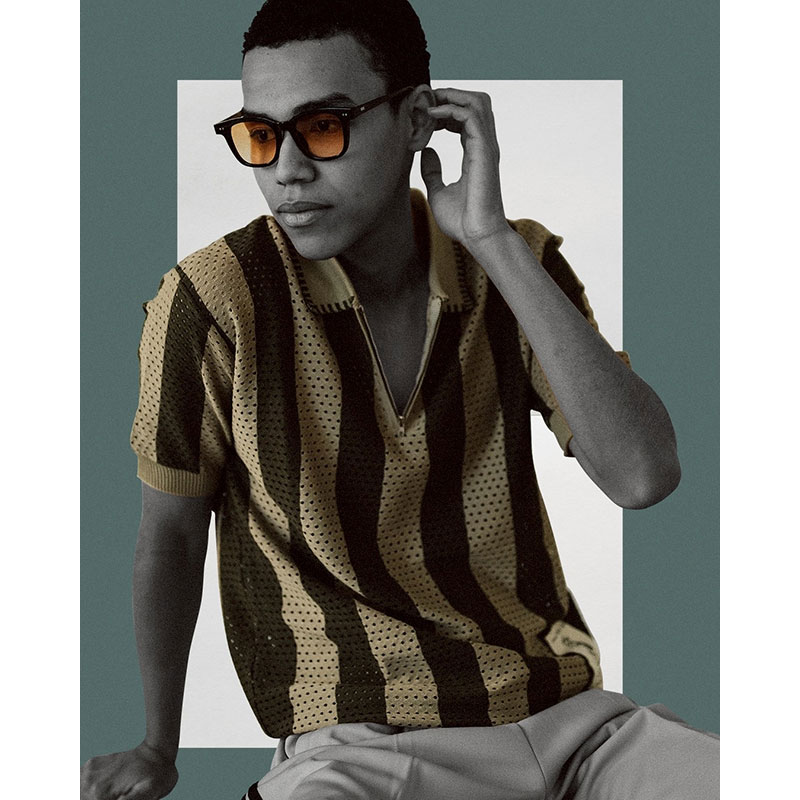 KNIT MESH POLO SHIRT