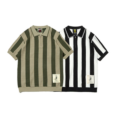 KNIT MESH POLO SHIRT
