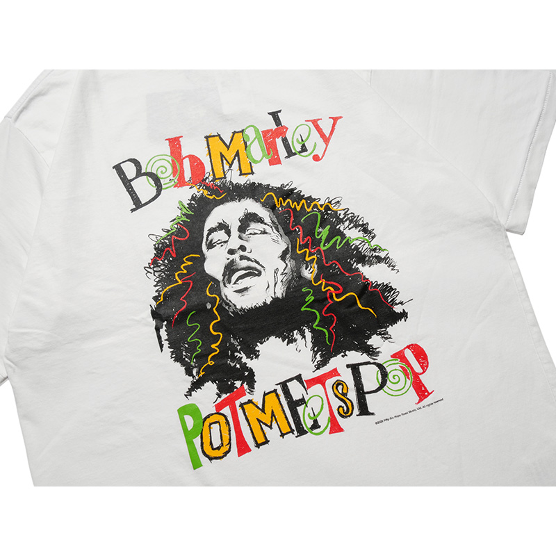 NATTY DREAD DIP DYE TEE -WHITE-
