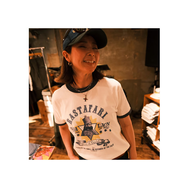 "RASTAFARI"RINGER T-SHIRT 〈Desigh by KIE〉