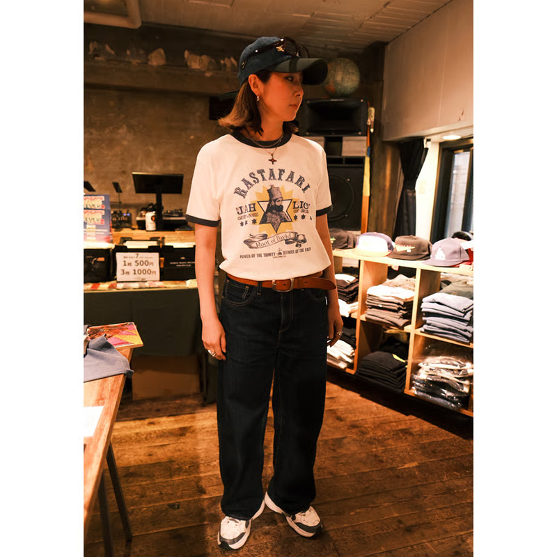 "RASTAFARI"RINGER T-SHIRT 〈Desigh by KIE〉