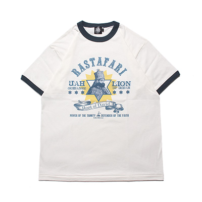 "RASTAFARI"RINGER T-SHIRT 〈Desigh by KIE〉