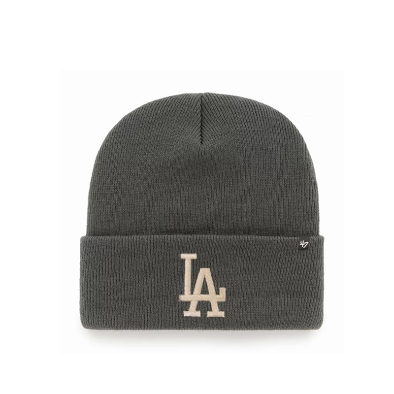 DODGERS HAYMAKER '47 CUFF KNIT -CHARCOAL×LIGHT GOLD LOGO-