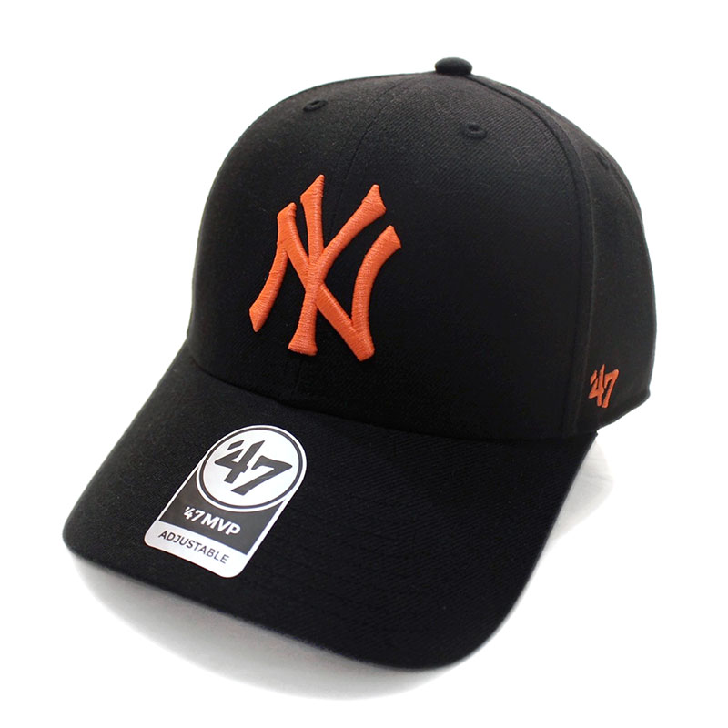 YANKEES SNAPBACK '47 MVP -Black×Neon Orange Logo-