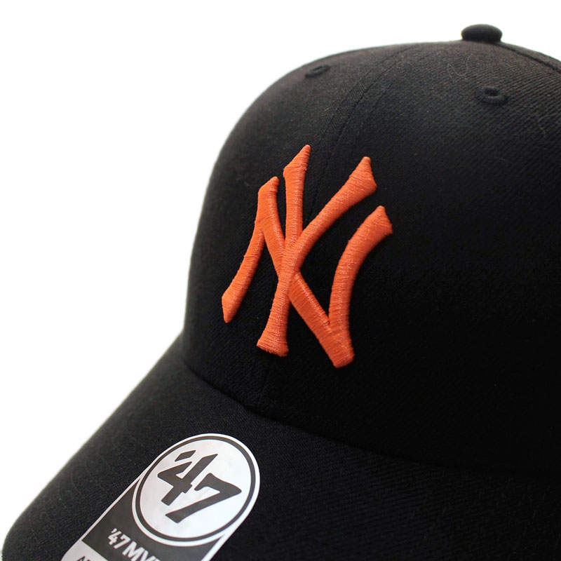 YANKEES SNAPBACK '47 MVP -Black×Neon Orange Logo-