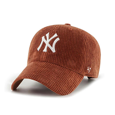 YANKEES THICK CORDUROY '47 CLEAN UP -BURNT ORANGE-