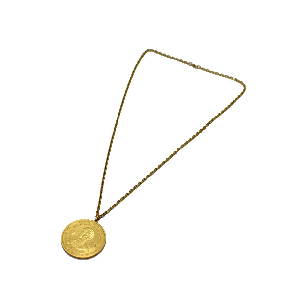 ETHIOPIA MEDAL GOLD COIN NECKLACE