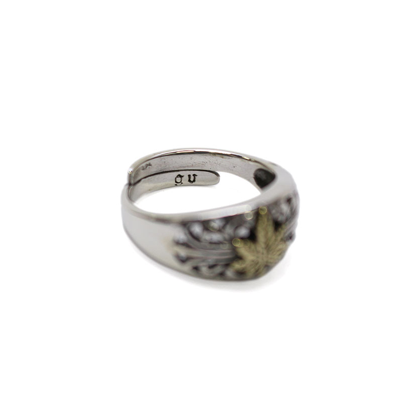 SILVER GANJA RING