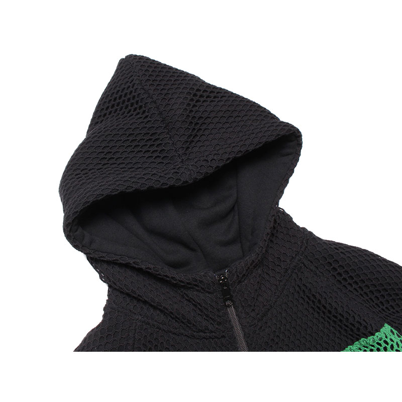 MARINA×SWEAT ZIP PARKA RASTA DIAG STRIPE