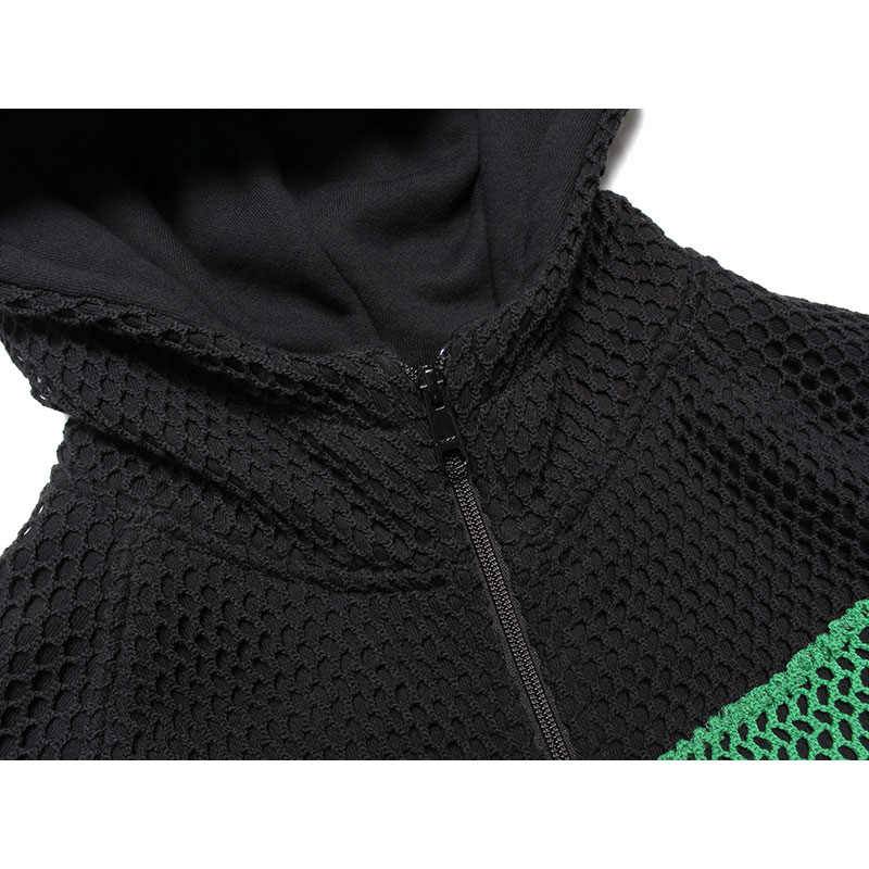 MARINA×SWEAT ZIP PARKA RASTA DIAG STRIPE