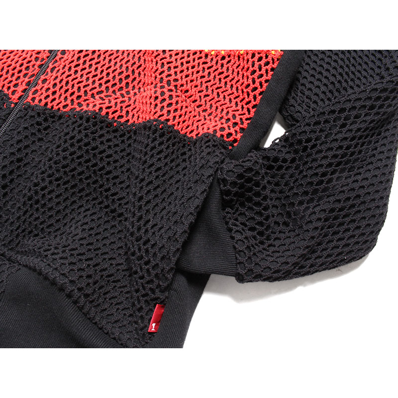 MARINA×SWEAT ZIP PARKA RASTA DIAG STRIPE